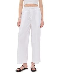 Stateside - Fine Poplin Ribbed Waist Drawstring Pants - Lyst
