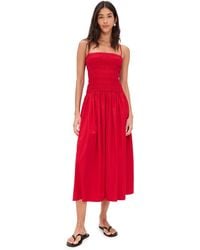 green emerald velvet dress Madewell Corbin Cami A-Line Tie Back Midi Dress