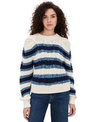 Free People - Frankie Cable Striped Pullover - Lyst