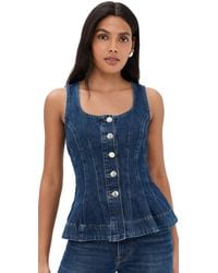 ALIGNE - Valentina Denim Top - Lyst