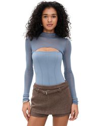 Fleur du Mal - Kate Thong Bodysuit - Lyst