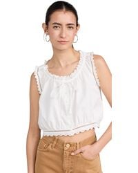 Le Jean - Eyelet Cami Top - Lyst
