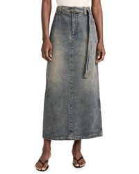 Pixie Market - Belted Dirty-wah Maxi Kirt - Lyst