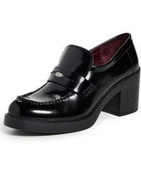Tory Burch - Classic Heeled Lug Loafers - Lyst