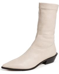 Tibi - Leo Faux Leather Boots - Lyst