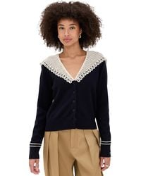 Sea - Marie Knit Embroidery Cardigan - Lyst