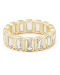 By Adina Eden - Cubic Zirconia Bezel Baguette Eternity Band - Lyst