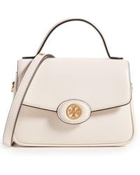 Tory Burch - Robinson Spazzolato Small Top Handle Bag - Lyst