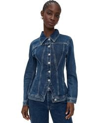 DL1961 - Peplum Long Sleeve Denim Jacket - Lyst