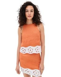 STAUD - Mika Linen Top - Lyst