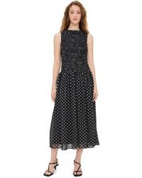 Endless Rose - Smocked Drop Waist Polka Dot Maxi Dress - Lyst