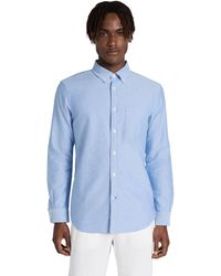 Club Monaco - Long Sleeve Solid Oxford Shirt - Lyst
