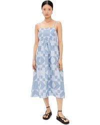 Sea - Helmi Striped Shirting Midi Dress - Lyst