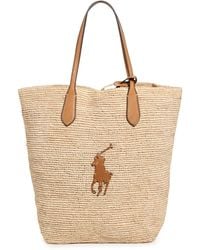 Polo Ralph Lauren - Large Raffia Tote - Lyst