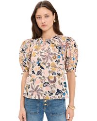 Ulla Johnson - Coralie Short Sleeve Blouse - Lyst