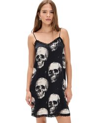 R13 - Lace Trimmed Silk Slip Dress - Lyst