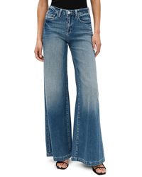 L'Agence - Quincy High Rise Wide Leg Jeans - Lyst