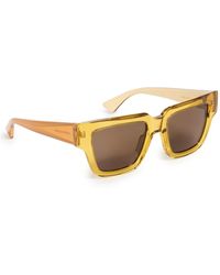 Bottega Veneta - Nude Triangle Sunglasses - Lyst