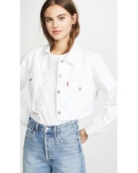 Levi's Cropped Trucker Jacket - White