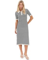 Sea - Saige Gingham Knit Midi Dress - Lyst