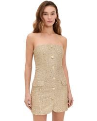 Alice + Olivia - Madison Strapless Button Down Mini Blazer Dress - Lyst