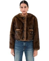 Marc Jacobs - Teddy Faux Fur Cropped Jacket - Lyst