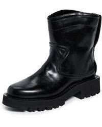 Ganni - Studs Crinkle Oleatex Low Boots - Lyst