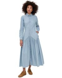 Polo Ralph Lauren - Chambray Long Sleeve Shirt Dress - Lyst