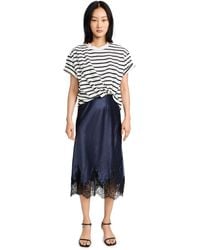 3.1 Phillip Lim - Striped Draped T-shirt Slip Combo Dress - Lyst