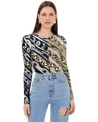 Area - Chain Printed Bodysuit - Lyst