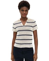 Vince - Macrame Stripe Henley Tee - Lyst