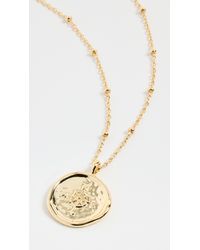 Gorjana Compass Coin Necklace - White
