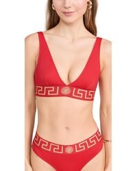 Versace - Swim Bikini Lycra Vita Recycled New Logo Top - Lyst