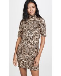 Enza Costa Half Sleeve Turtleneck Mini Dress - Multicolour