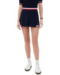 Sporty & Rich - Serif Logo Mila Pleated Skirt - Lyst