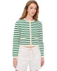 English Factory - Knit Striped Sweater Cardigan - Lyst