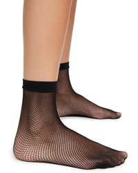 Stems - Micro Fishnet Sneaker Socks - Lyst