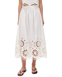 The Great - The Super Bloom Eyelet Skirt - Lyst