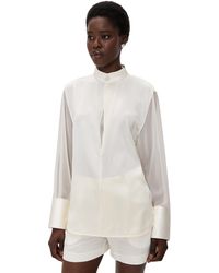 Helmut Lang - Relaxed Silk Shirt - Lyst