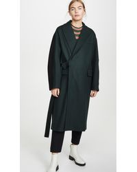 Maison Kitsuné Wrap Coat - Black