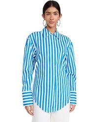 Simon Miller - Loch Striped Poplin Button Up Top - Lyst