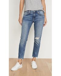 Rag & Bone Dre Low Rise Slim Boyfriend Jeans - Blue