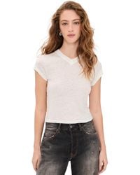 IRO - Sybel Linen V Neck Tee - Lyst
