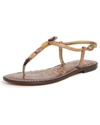 Sam Edelman - Gigi Stone Sandals Amber Multi/Cuoio Stone, Synthetic - Lyst