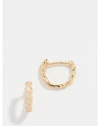 Gorjana Madison Huggie Earrings - Metallic