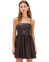 Susana Monaco - Faux Leather Corset Flare String Dress - Lyst