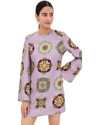 La DoubleJ - Supremes Swing Silk Twill Mini Dress - Lyst