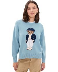 Polo Ralph Lauren - Cotton Bear Long Sleeve Crew Neck Pullover - Lyst