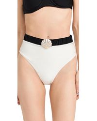 PATBO - Seashe High Cut Bikini Bottoms Back/white X - Lyst