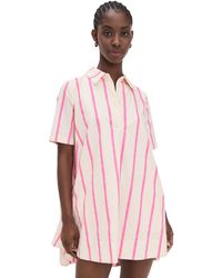 English Factory - Striped Caftan Mini Dress - Lyst